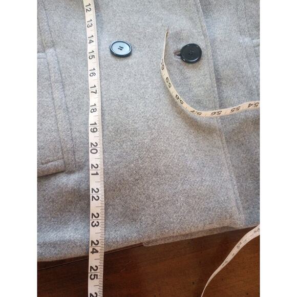 J. CREW women's Stadium Cloth Wool Pea Coat 0 Nello Gori Gray Hermione Granger - Picture 8 of 10